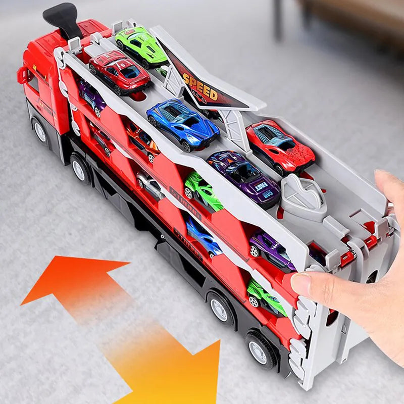 KiddoTrace™ - Transportable truck with 6 free cars 