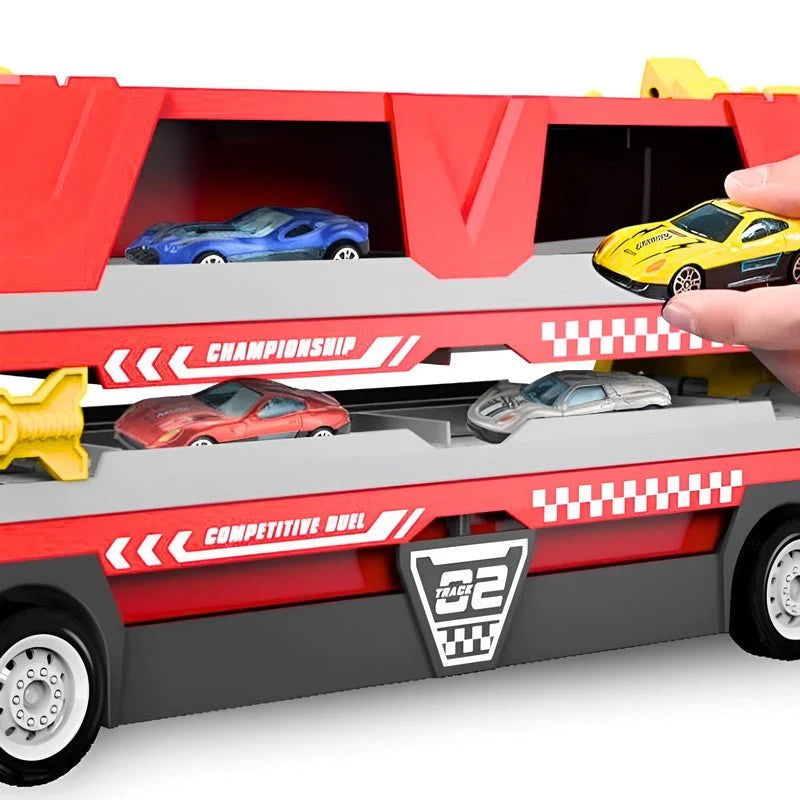 KiddoTrace™ - Transportable truck with 6 free cars 